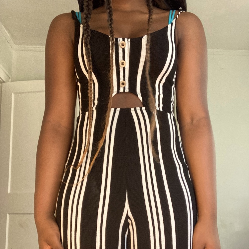 Black and white romper